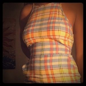 Urban outfitters Plaid jumpsuit